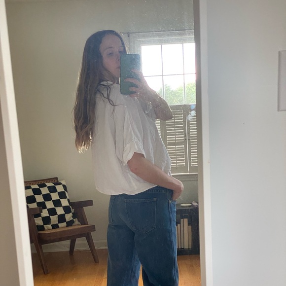 100% cotton beach button down with tie accent - Picture 2 of 2